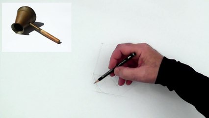 Self-learning | Drawing of a coffee pot | Academic Drawing