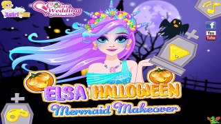 Elsa Halloween Mermaid Makeover Game - Frozen Video Games For Girls