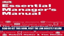 [Free Read] DK Essential Managers: The Essential Manager s Manual Full Online
