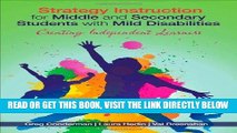 [Free Read] Strategy Instruction for Middle and Secondary Students with Mild Disabilities: