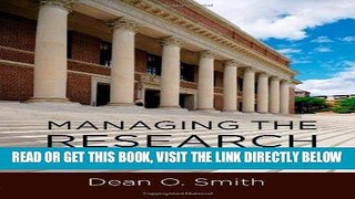 [Free Read] Managing the Research University Free Online