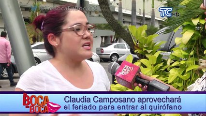 Claudia Camposano aprovechará el feriado para entrar al quirófano