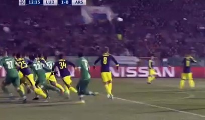 Jonathan Cafu Goal - Ludogorets vs Arsenal 1-0 Champions League 1/11/2016 HD
