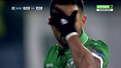 1-0 Jonathan Cafu Goal HD - Ludogorets 1-0 Arsenal