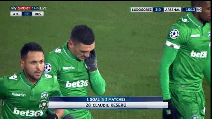 Claudiu Keseru Goal HD - Ludogorets 2-0 Arsenal - 01-11-2016