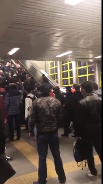 Besiktas Fans vs Napoli Fans Fights in Istanbul Subway Ahead CL Match - 13-08-2016