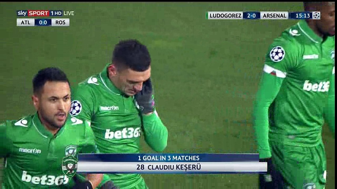Claudiu Keseru Goal HD - Ludogorets 2-0 Arsenal - 01-11-2016