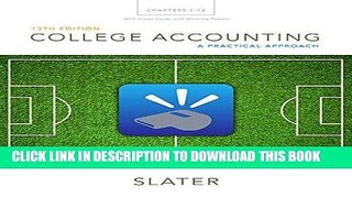 [Ebook] College Accounting Chapters 1-12 with Study Guide and Working Papers (13th Edition)