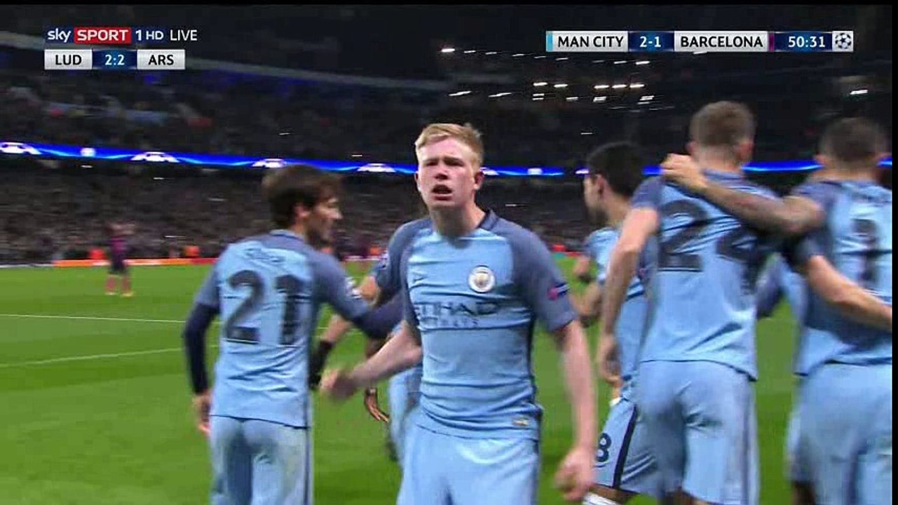 Kevin De Bruyne Goal HD - Manchester City 2-1 Barcelona - 01-11-2016