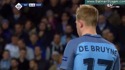 Kevin De Bruyne Super Goal - Manchester City 2 - 1 Barcelona 01.11.2016 HD