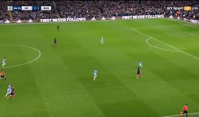 Andre Gomes  hits the crossbar Manchester City 2 - 1 Barcelona  01.11.2016 Champions League