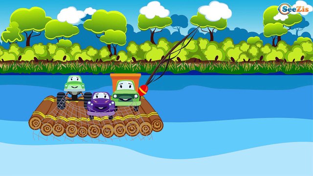 Cars & Trucks Cartoons - The Fire Truck and The Police Car in the town | Emergency Vehicles Cartoons