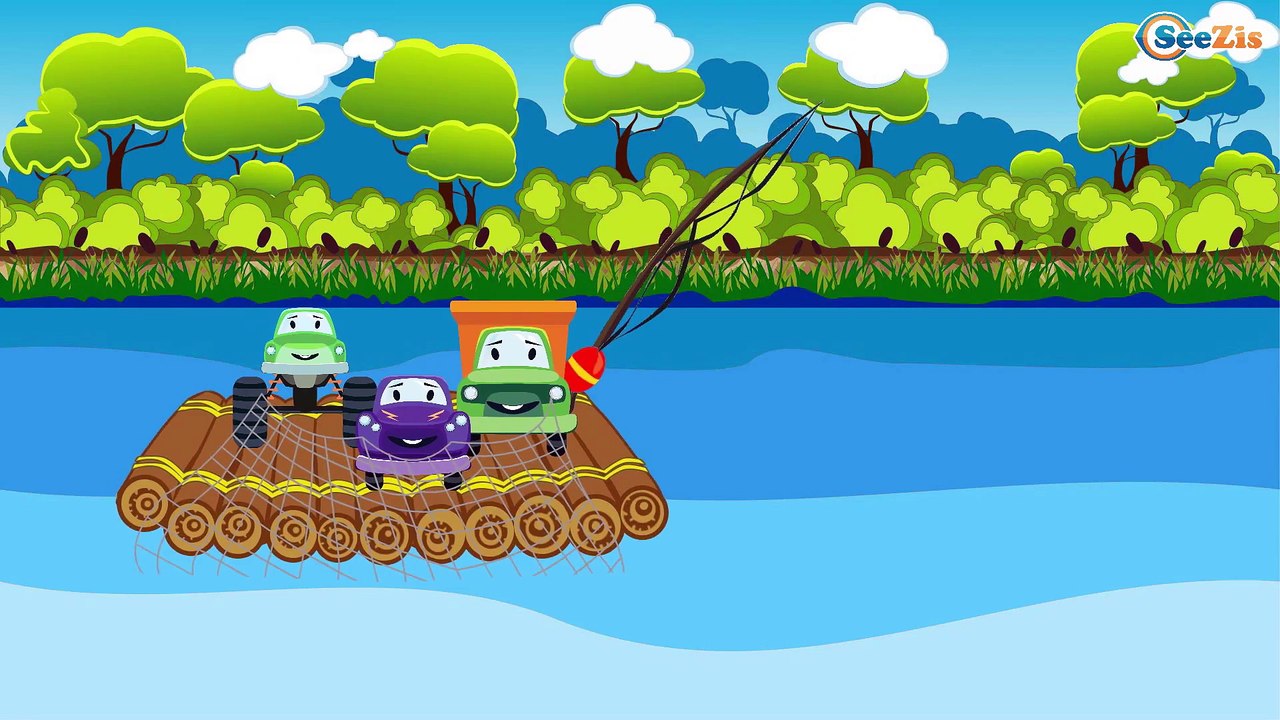 Cars & Trucks Cartoons - The Fire Truck and The Police Car in the town | Emergency Vehicles Cartoons