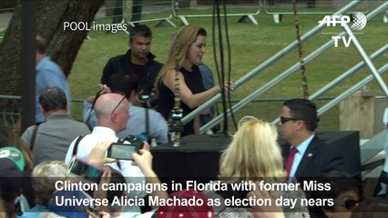 Clinton campaigns with former Miss Universe Alicia Machado