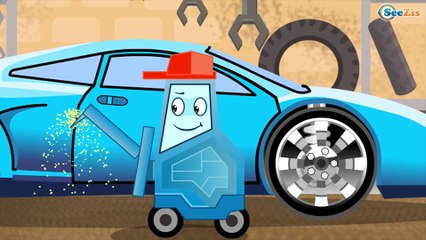 Cop Car Cartoon for kids - The Police Car & Racing Car - Extreme Race. Video for children Episode 2
