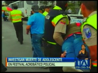 Investigan muerte de adolescente en festival acrobático policial