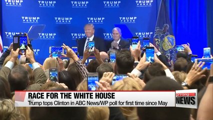 U.S. election: Trump tops Clinton in ABC News/WP poll for first time since May