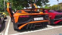 Lamborghini Aventador LP750-4 SV - HUGE Revs & Spitting Blue Flames!