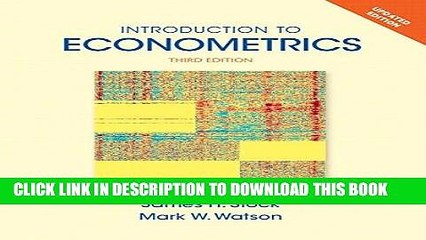 [FREE] EBOOK Introduction to Econometrics, Update (3rd Edition) (Pearson Series in Economics) BEST