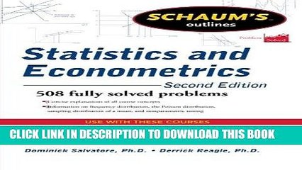 [READ] EBOOK Schaum s Outline of Statistics and Econometrics, Second Edition (Schaum s Outlines)