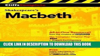 [BOOK] PDF CliffsComplete Macbeth Collection BEST SELLER