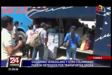 Detienen a dos extranjeros que trasladaban droga en Tumbes