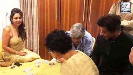 Shahrukh Khan Playing Cards At Diwali Bash