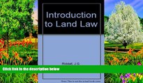 Big Deals  Introduction to Land Law  Best Seller Books Most Wanted