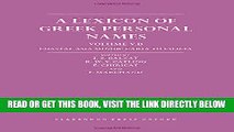 [READ] EBOOK A Lexicon of Greek Personal Names: Volume V.B: Coastal Asia Minor: Caria to Cilicia