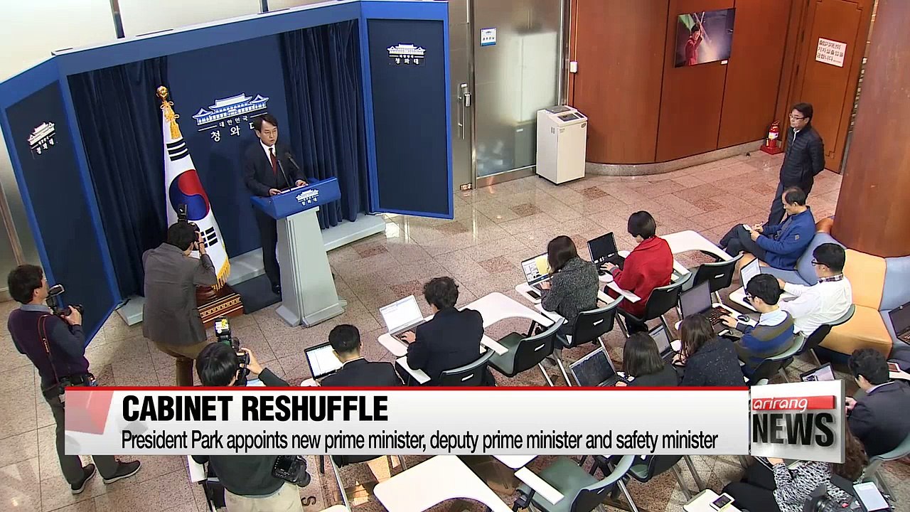 President Park appoints new prime minister, finance minister