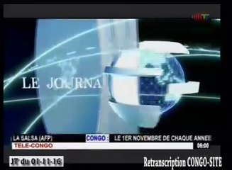 Journal de 20h TVCongo du mardi 01 novembre 2016 -By Congo-Site