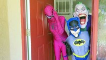 Spiderman vs Joker vs Venom - Push Me Prank Fail! w/ Frozen Elsa & Joker Girl - Funny Superheroes :)