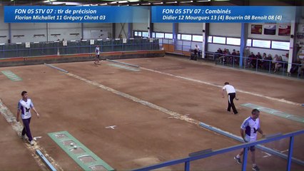 Second tour, premier tir de précision, Club Elite Masculin, J7, Fontaine vs Saint-Vulbas, Sport Boules, saison 2016-17