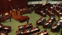 Pro-independence lawmakers brawl in Hong Kong parliament