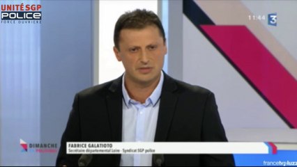 COLÈRE POLICIÈRE - FABRICE GALATIOTO SECRÉTAIRE DÉPARTEMENTAL UNITÉ SGP POLICE 42 - INVITÉ DE FRANCE 3