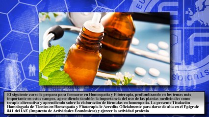 Curso Superior de Homeopatía y Fitoterapia (Online)