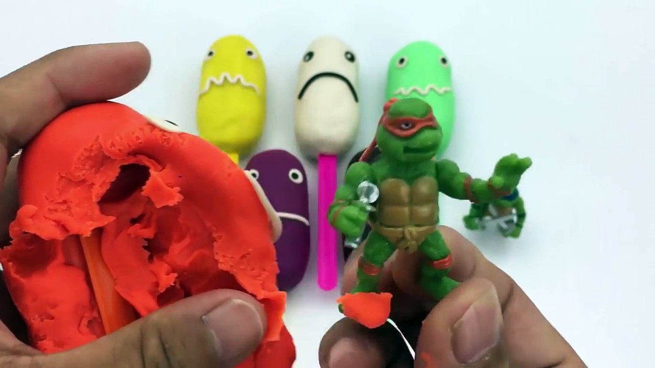 Play and Learn Colors with Lollipop Smile  Play Dough Surprise Toys Superheroes ninja turtles-5nY-Px7CIlY