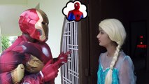 Frozen Elsa vs Spiderman & Joker! w/ Spiderman, Ironman Batman, Hulk! Superhero Fun In Real Life