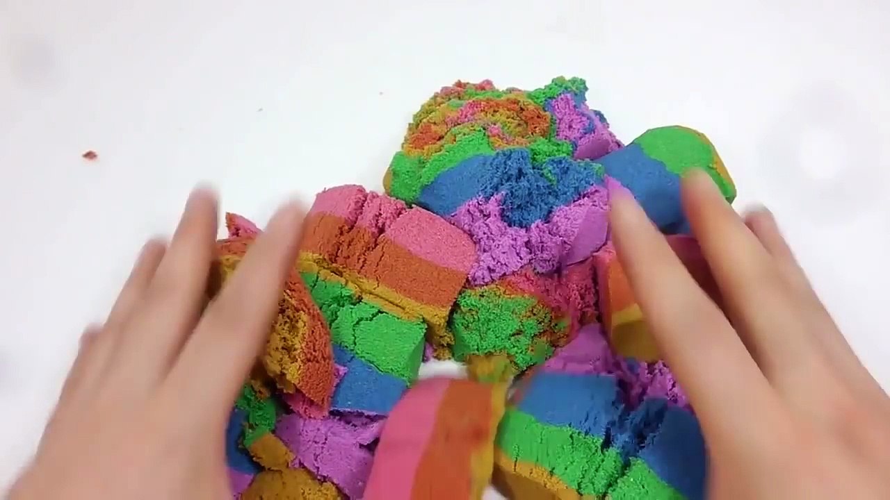 Baby Doll Bath Time Colors Kinetic Sand Cake Toy Surprise Learn Colors-Eb4hN-zXy54