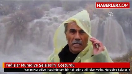 Yağışlar Muradiye Şelalesi'ni Coşturdu