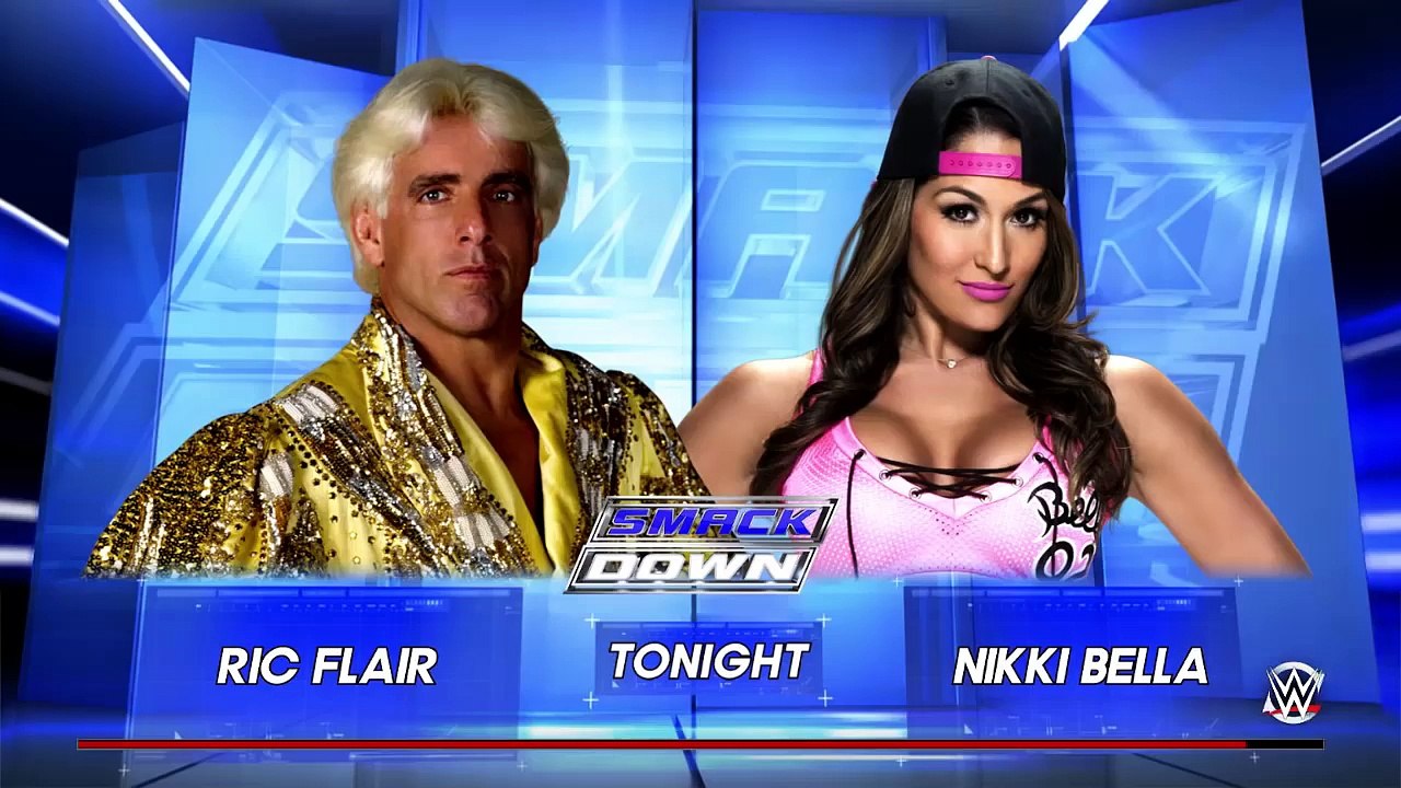 WWE 2K16 - Ric Flair low blows Nikki Bella (Ryona)