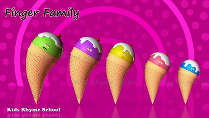 Cone Ice Cream Finger Family Song   Nursery Rhymes and songs for kids