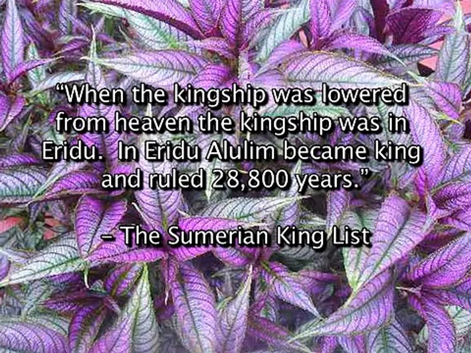 Ancient Sumerian Writings Reveal The Earth Was Ruled By Eight Immortal Kings For 241,200 Years.