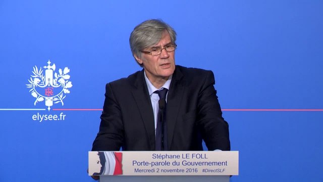 Compte rendu du Conseil des ministres du 2 novembre 2016