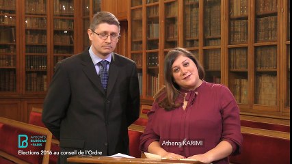 Madame Athena KARIMI et Monsieur Marc GATEAU-LEBLANC, candidats au Conseil de l'Ordre