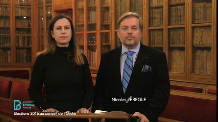 Monsieur Nicolas LEREGLE et Madame Rym BOUKHARI-SAOU, candidats au Conseil de l'Ordre