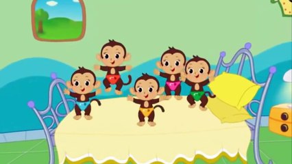 Five Little Monkeys Jumping on the Bed | Nursery Rhymes Songs for Children