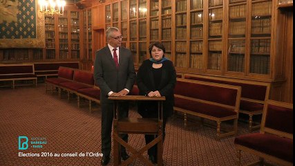 Monsieur Gabriel BENESTY et Madame Marianne LAGRUE, candidats au Conseil de l'Ordre