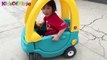 Kids Playing with Little Tikes Cozy Coupe Car Ride for Family Fun