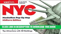 Best Seller Pop-Up NYC Map by VanDam - City Street Map of New York City, New York - Laminated